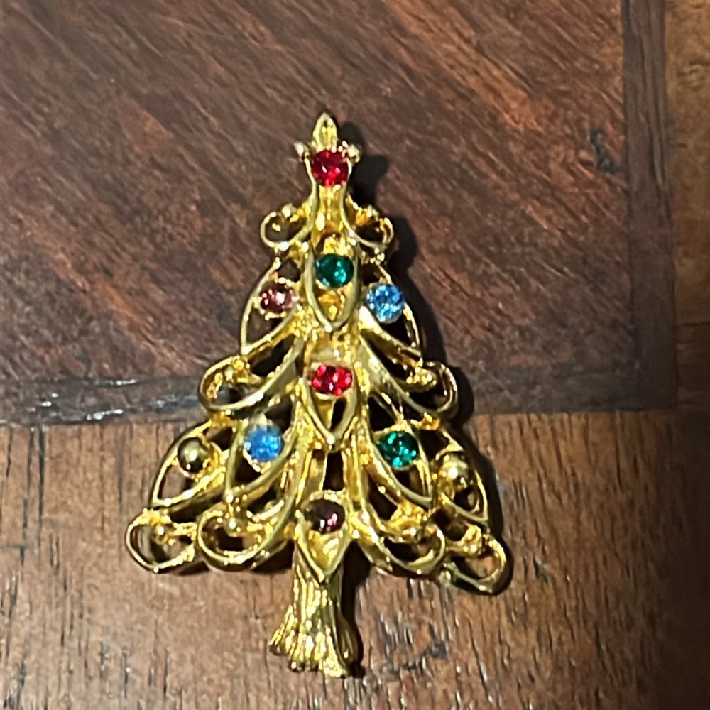 Vintage Eisenberg Ice Christmas Tree Pin Brooch